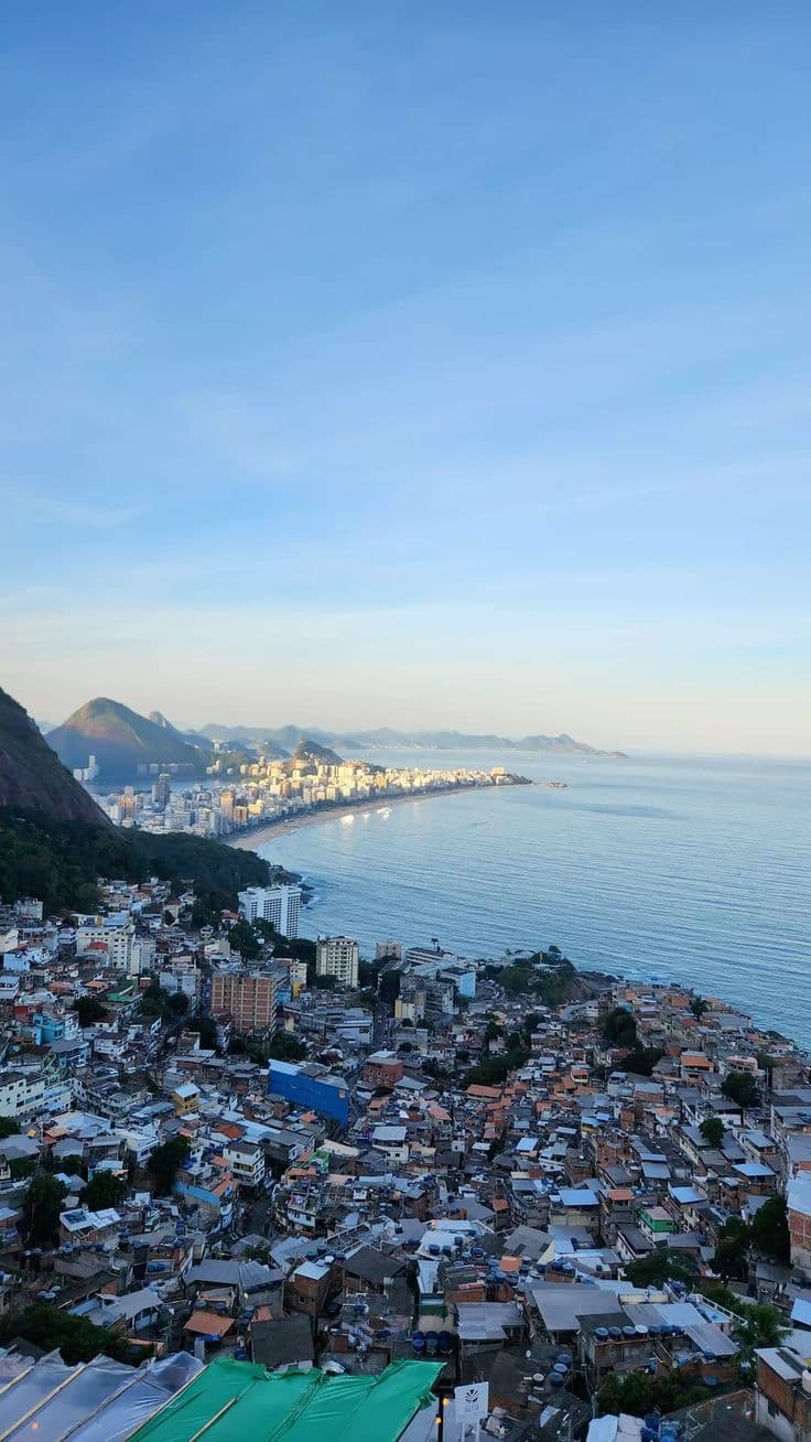 Coastal view from favela Vidigal.